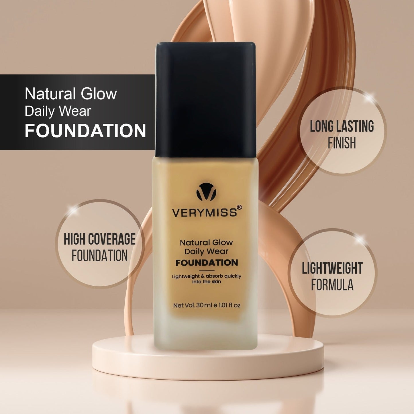 Glowing Foundation + Primer + Compact Powder & FREE Multi-Use Beauty Blender