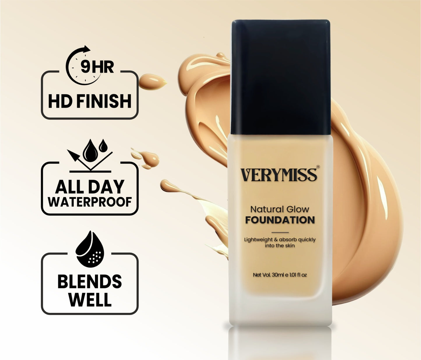 Natural Glow Daily Wear Foundation - 01 Ivory - Fair Skin ji I