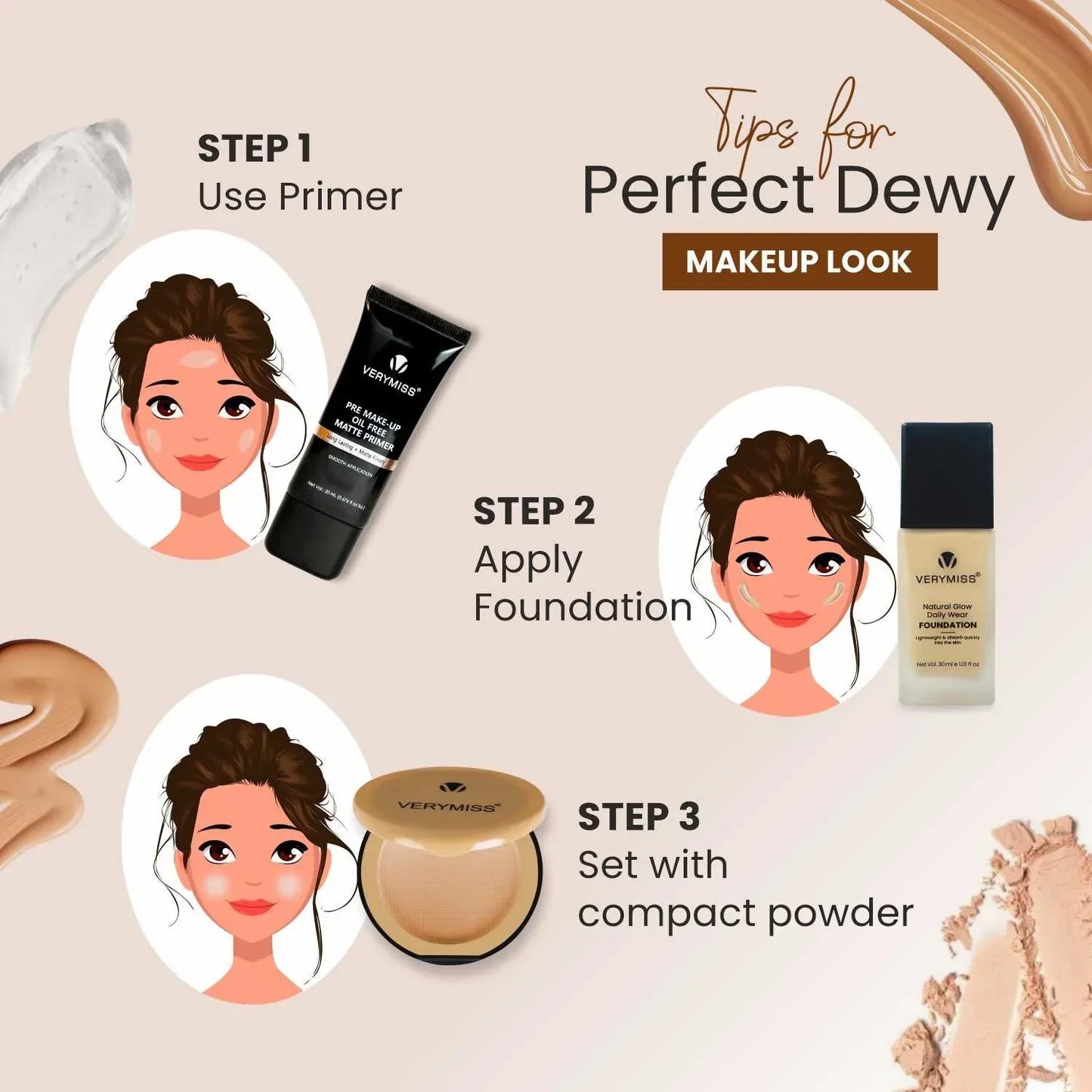 Glowing Foundation + Primer + Compact Powder & FREE Multi-Use Beauty Blender